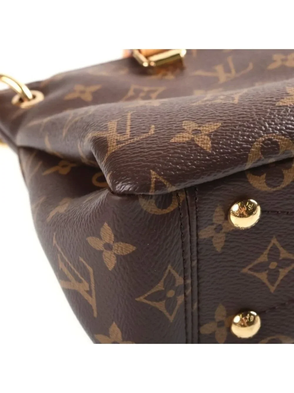 Louis Vuitton Monogram Pallas BB Handbag 2-Way Shoulder Leather Brown